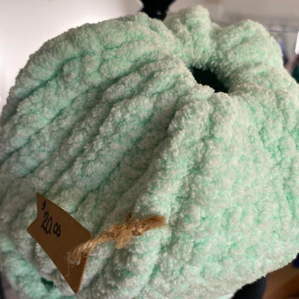 Handmade Mint Green Stocking Cap - Picture 3 of 6